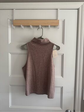a new day Sleeveless Mock Neck Tank in Mauve Rose
